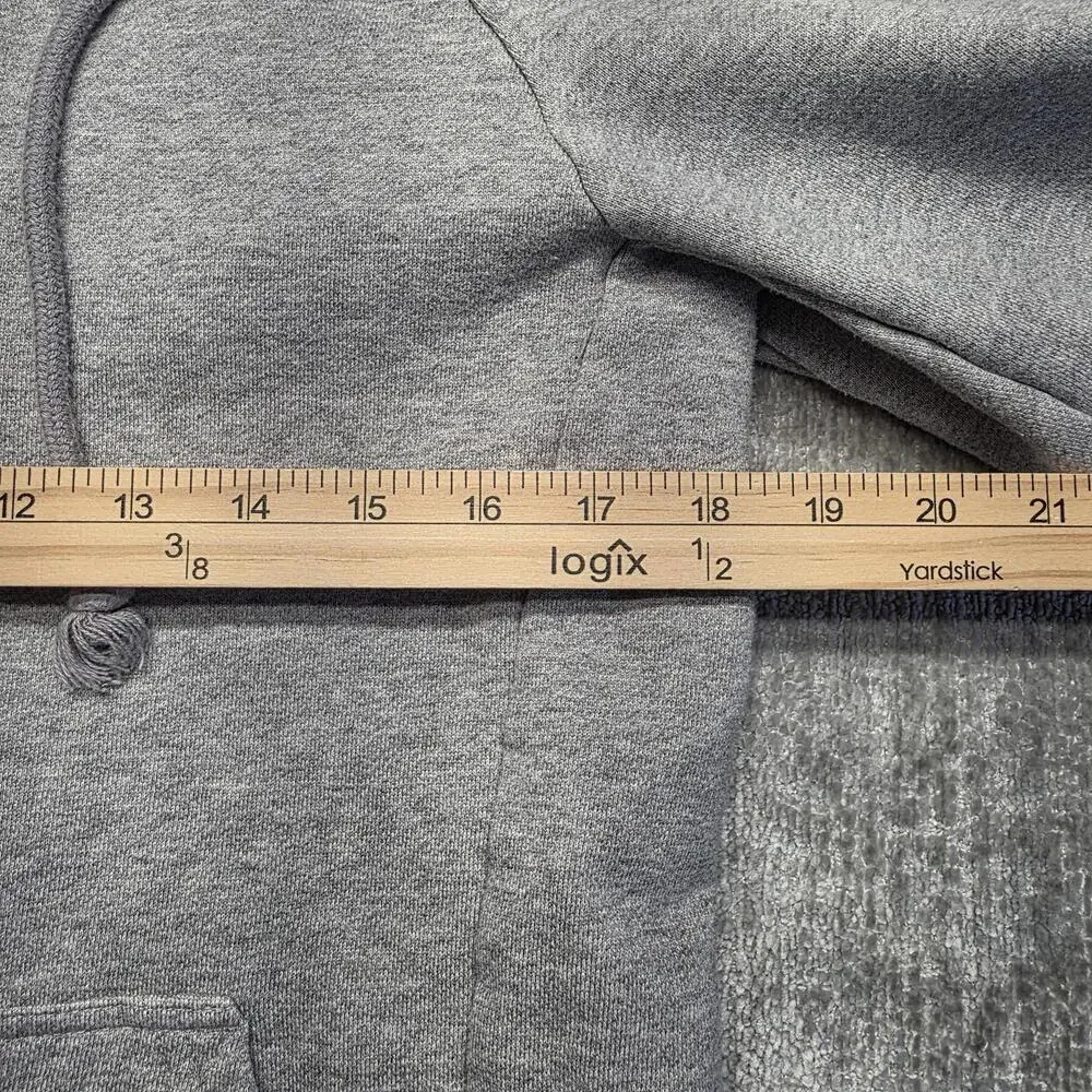 Adidas Hoodie Mens Small‎ Gray Full Zip Trefoil Logo Sweatshirt BQ3090 Classic